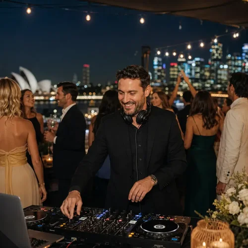 Professional Sydney DJ performing at a private event