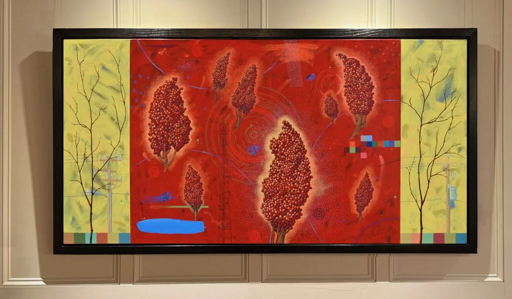  Scott McIntire, Sumac Energy Field, 2011, enamel on canvas. (Photo Courtesy of the artist) 