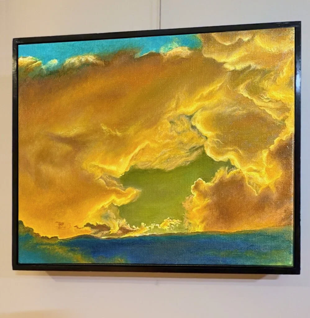  Lori Hollander, Cloud Study 2, 2025, oil on canvas. (Photo Courtesy of the artist) 