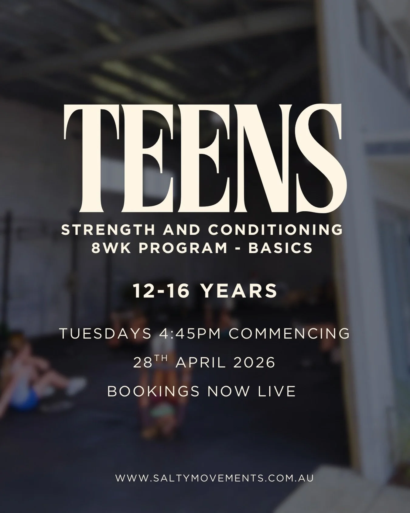 Welcoming back our teens for another 8-week strength program

A space to build strength, confidence, and learn proper technique in a supportive all-female environment.
Focused on foundations, movement quality, and feeling strong - no pressure, just p