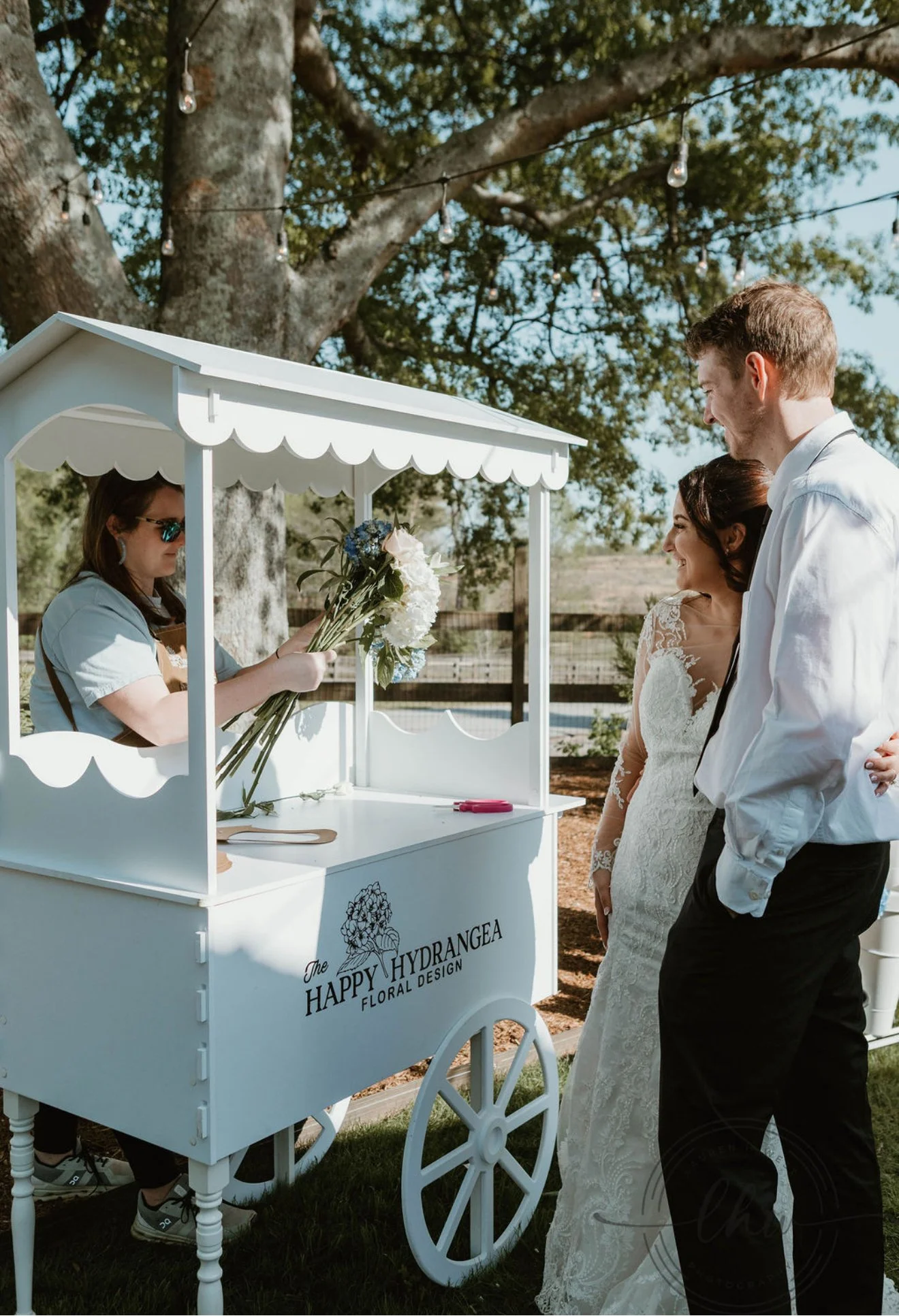 Cocktail Hour Flower Bar for guests at The Atkin