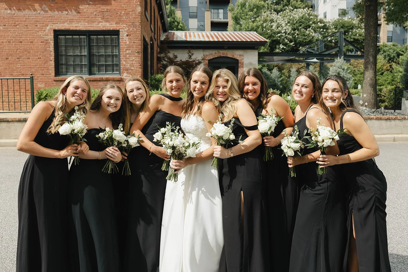 Bride + Bridesmaids at The L. 