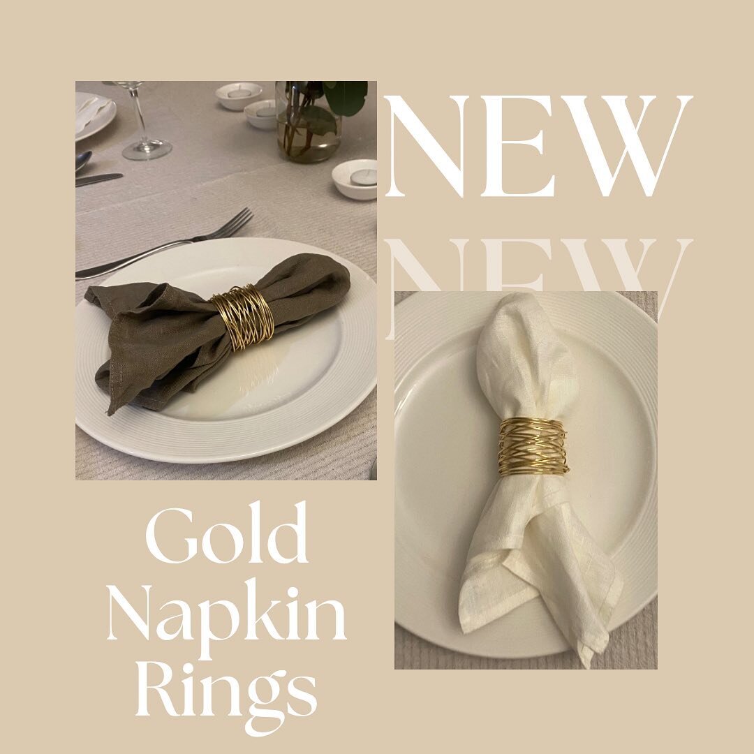 📣 New product alert 📣
Add a touch of class to any event with these stunning Gold Napkin Rings.