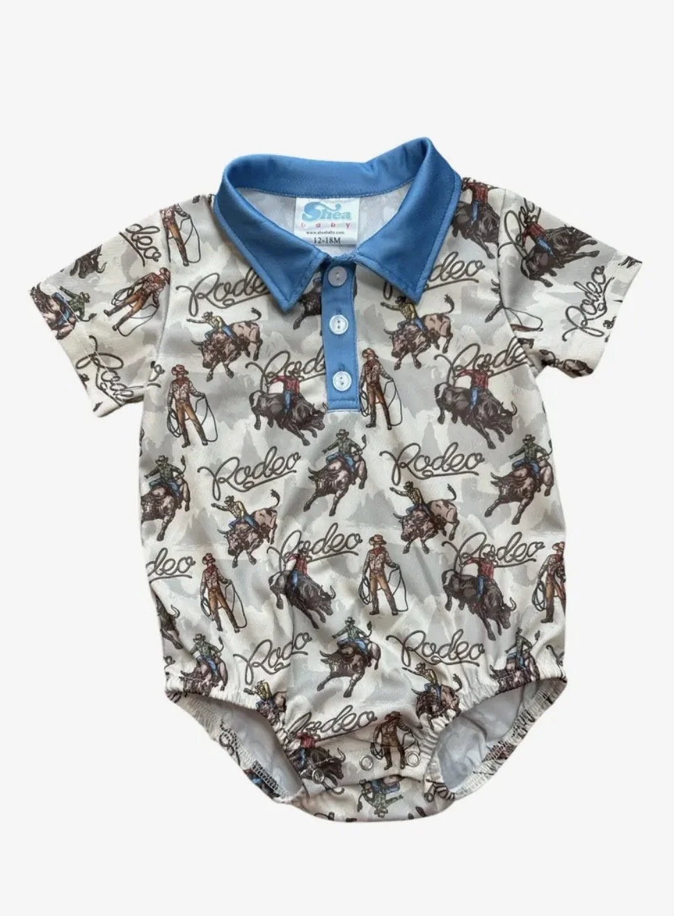 Rodeo Bull Rider Polo Onesie
