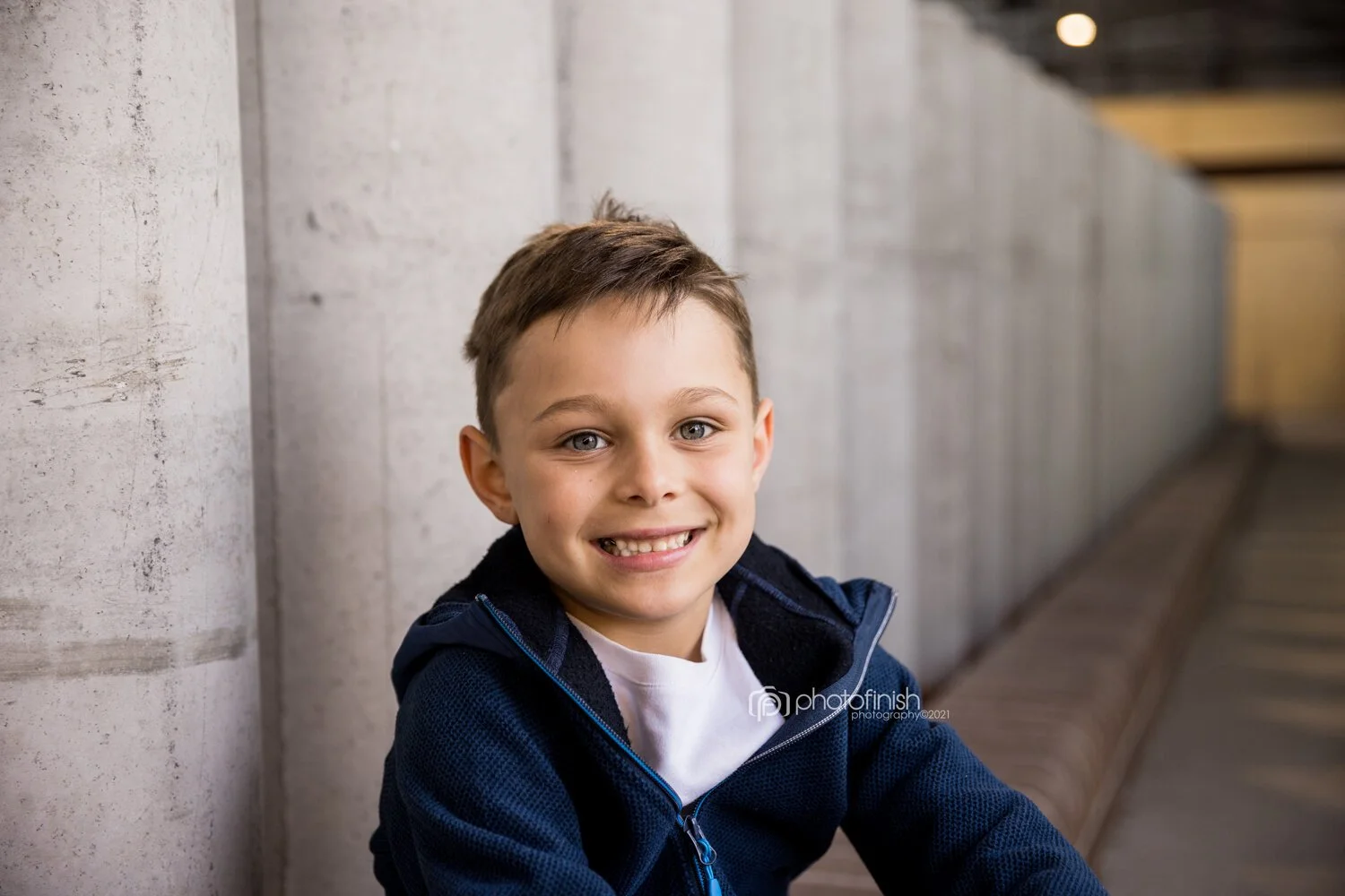 Boy at family photo shoot at Sub Platypus Base in North Sydney