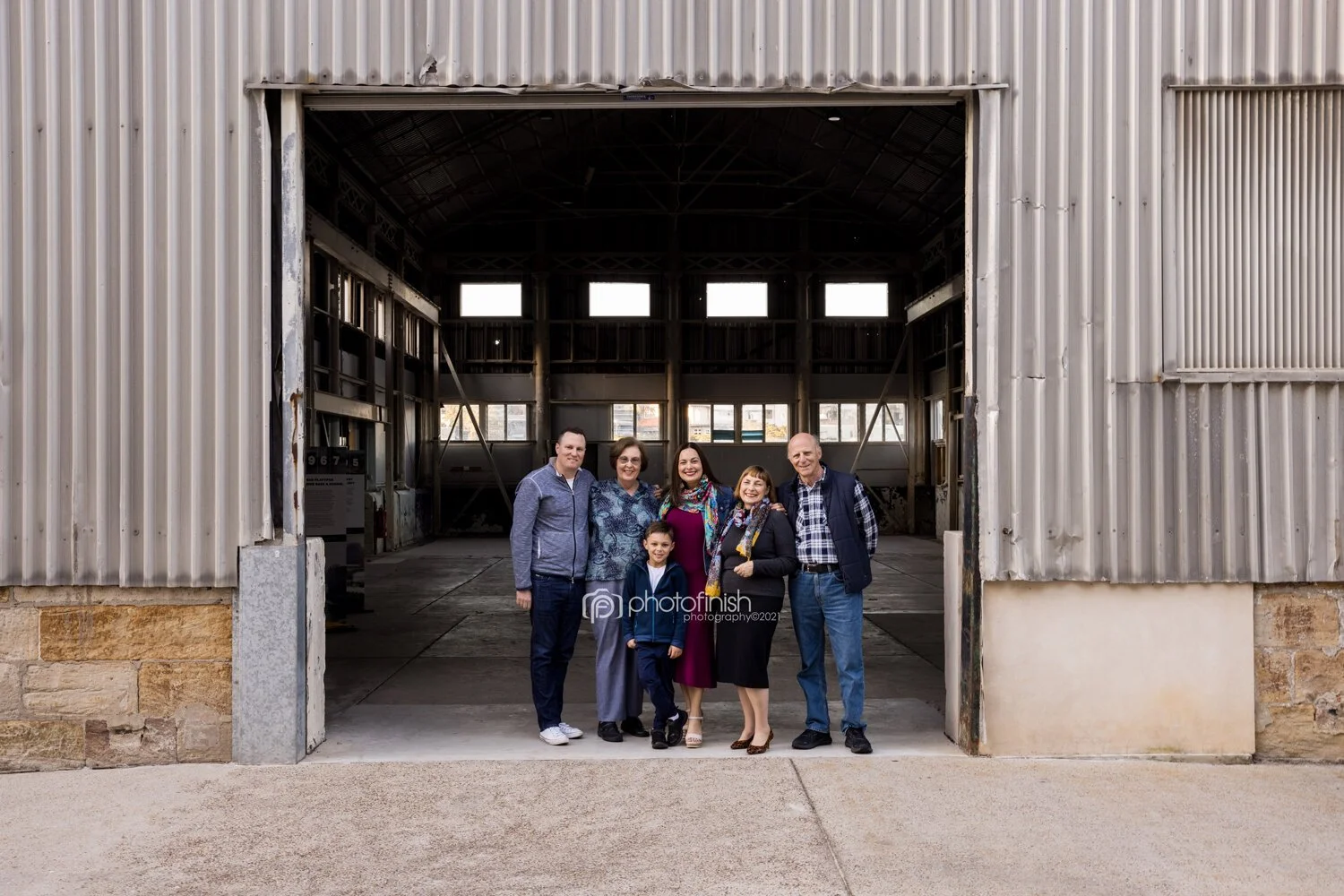 Extended family photo session at Sub Platypus Base North Sydney
