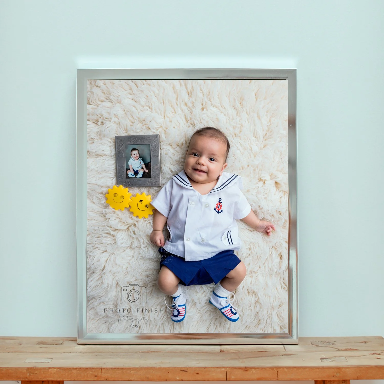 Recreating generational family photos: father and son in Lane Cove studio