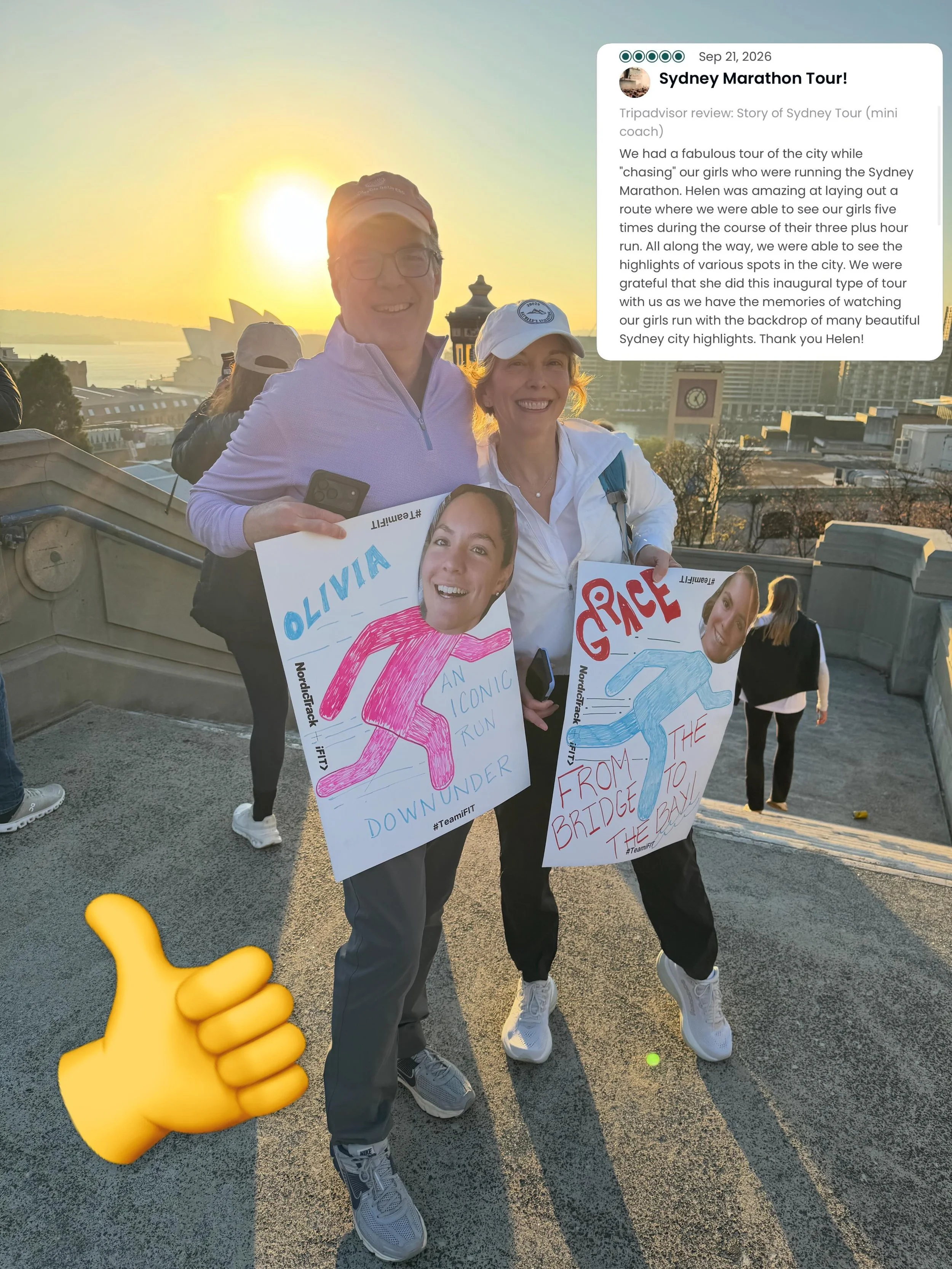 Sydney does events so well - The Marathon is one to that&rsquo;s absolutely up there 🙌

Entertainment on every corner, Helen was excited by the challenge to hit as many vantage points as possible for her guests to cheer on their fabulous daughters. 
