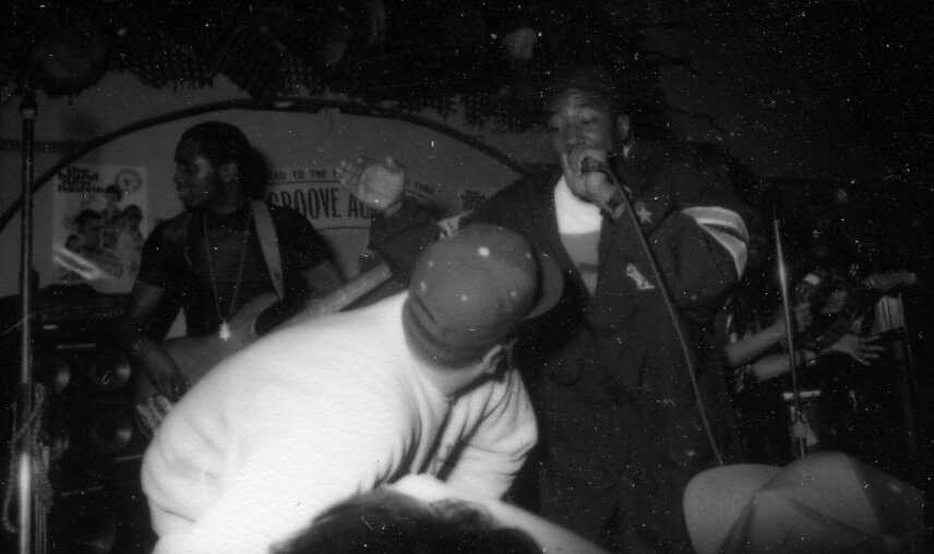MC Serch &amp; Q-Tip at Brand New Heavies at SOBs - 2nd Show, 1991 (Photo by Phillippe Noisette)