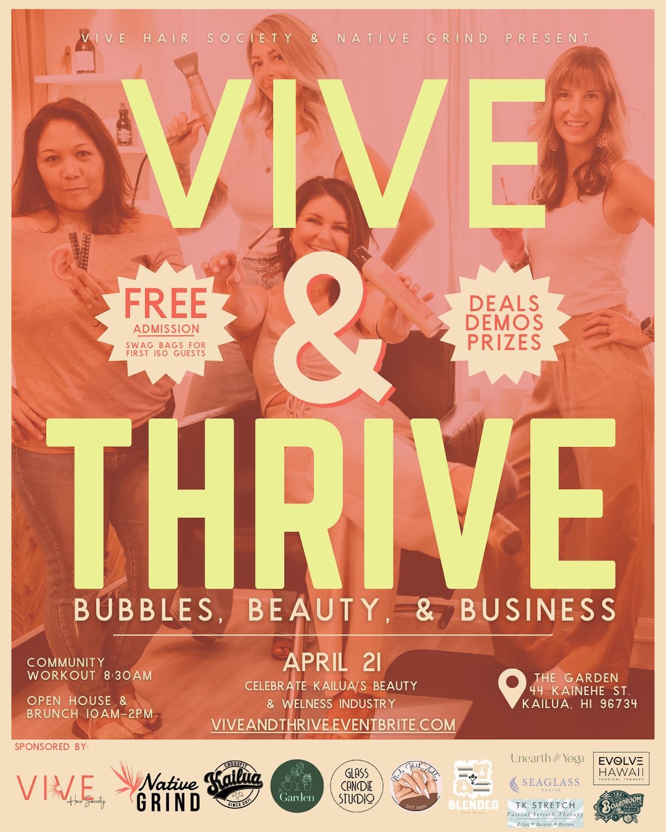 VIVE @vive.hairsociety located at The Garden at Boardroom, is bringing together some of our favorite Kailua small businesses for a vibrant event focused on beauty, wellness, and connection in celebration of VIVE&rsquo;s one-year anniversary!

Open to