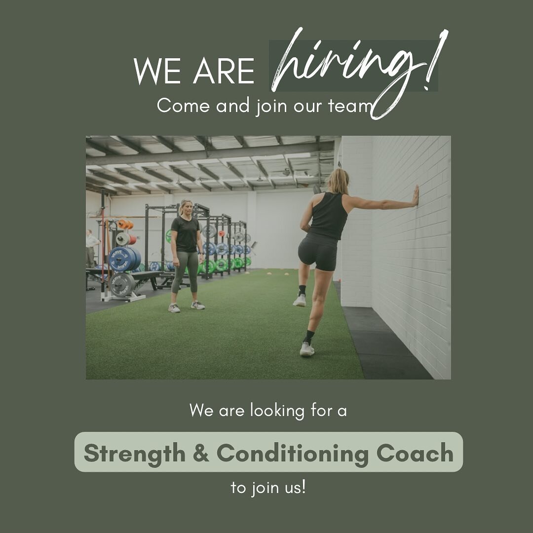 We are HIRING a Strength &amp; Conditioning coach! 💪🏽

If you want to join our team as an S&amp;C coach, follow the Link Tree in our bio to find out more!
.
.
.
#strengthandconditioning #coach #hire #melbournegym #motuslife