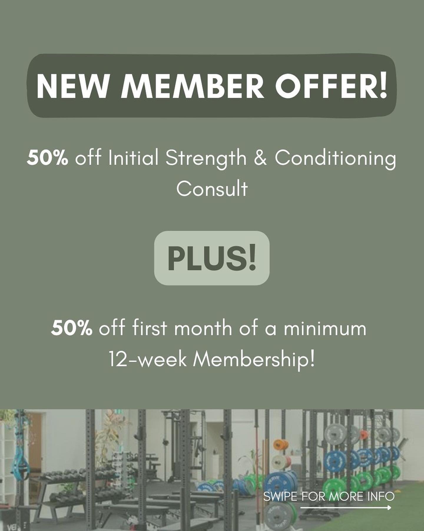 MAY MEMBERSHIP OFFER!

Have you been thinking about joining our membership but haven&rsquo;t quite got around to it yet? 

For any NEW members who sign up to a minimum 12-week contract for the month of May, you will receive:

&bull; 50% off 60-minute