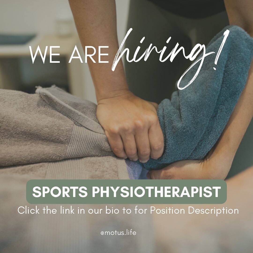 We are HIRING a Sports Physiotherapist!

If you want to join our team as a Sports Physio, click the link-tree in our bio to find the position description!
.
.
.
#hiring #sportphysio #melbournegym #motuslife #alliedhealth