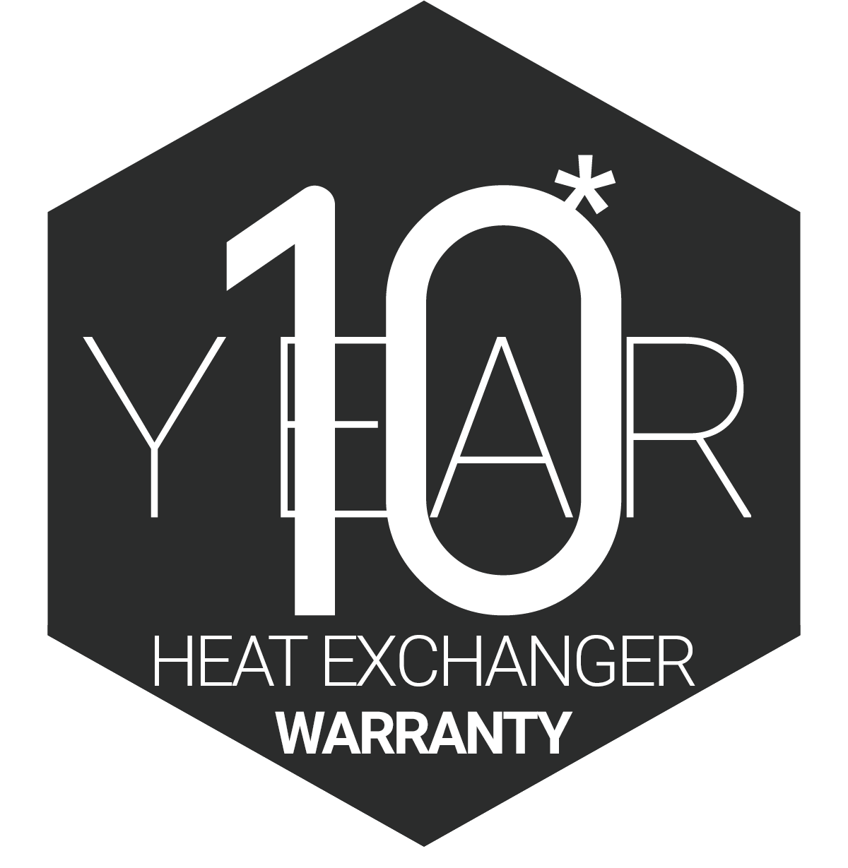 10-Year Warranty on Heat Exchanger