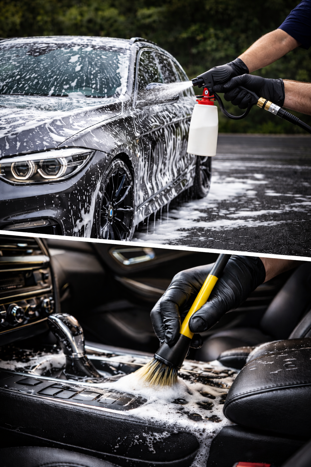 Mobile car detailing subscription service performed at customer home.”