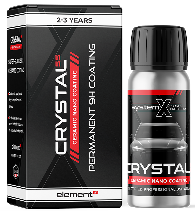 Professional 2 year ceramic coating service protecting vehicle paint with high gloss and hydrophobic protection.