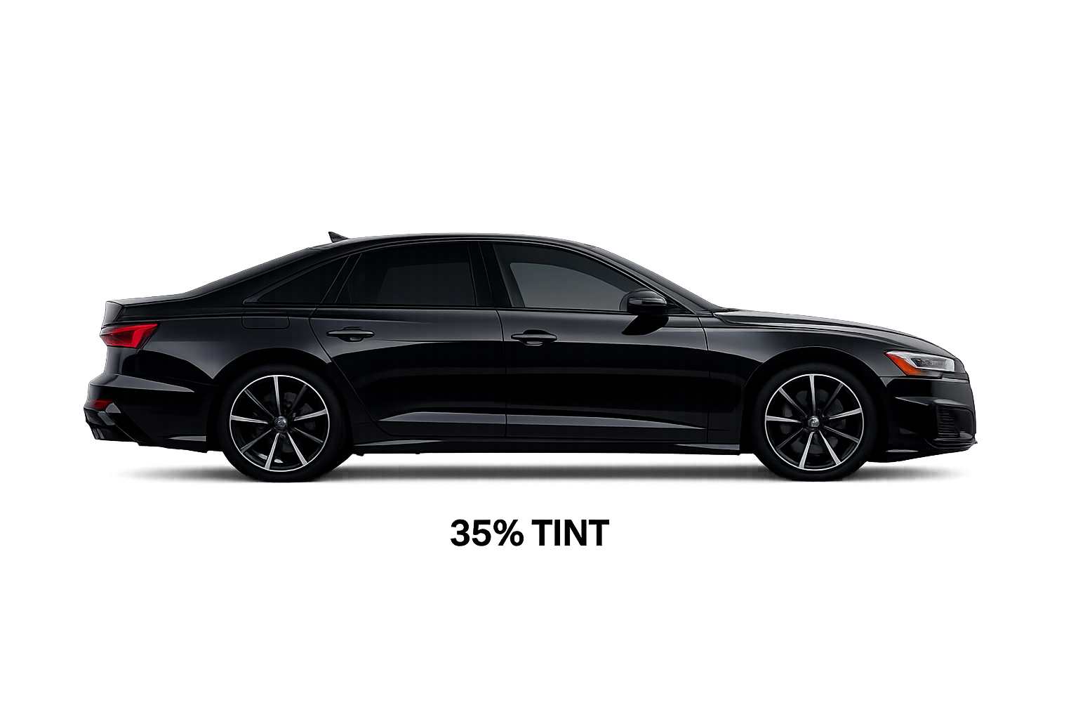 35% window tint installed on vehicle for moderate privacy and improved heat rejection