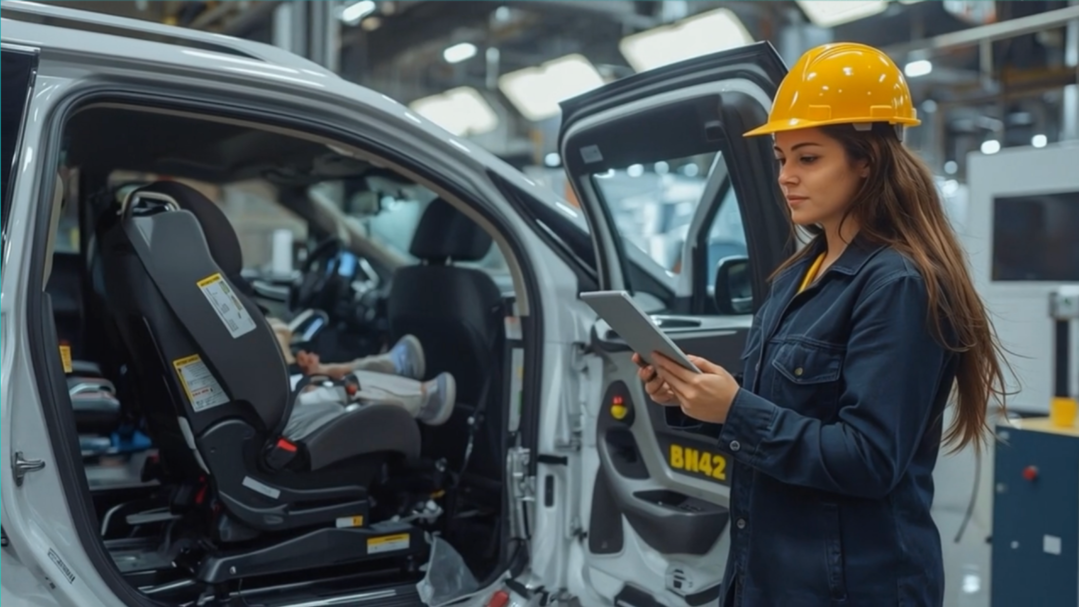 Engineer working with quality assurance