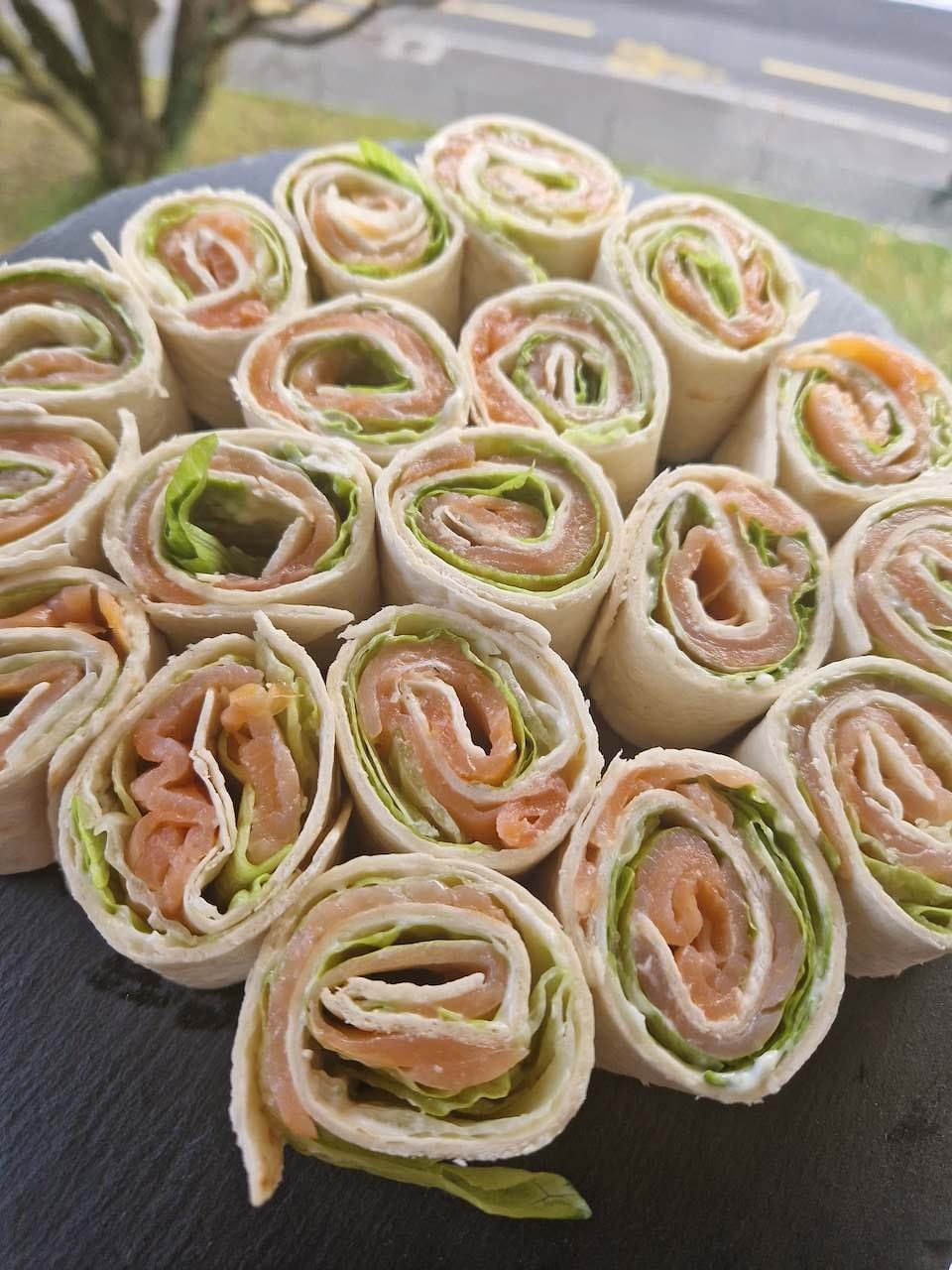 Smoked Salmon Wrap Bites