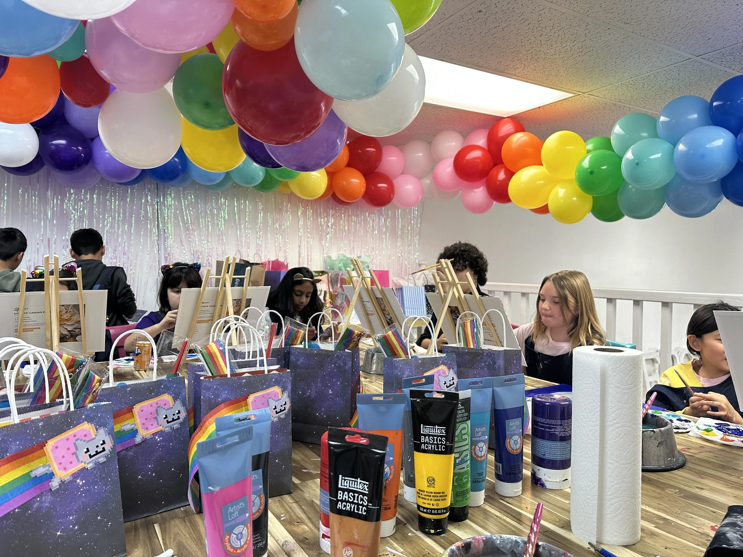 painting party set up