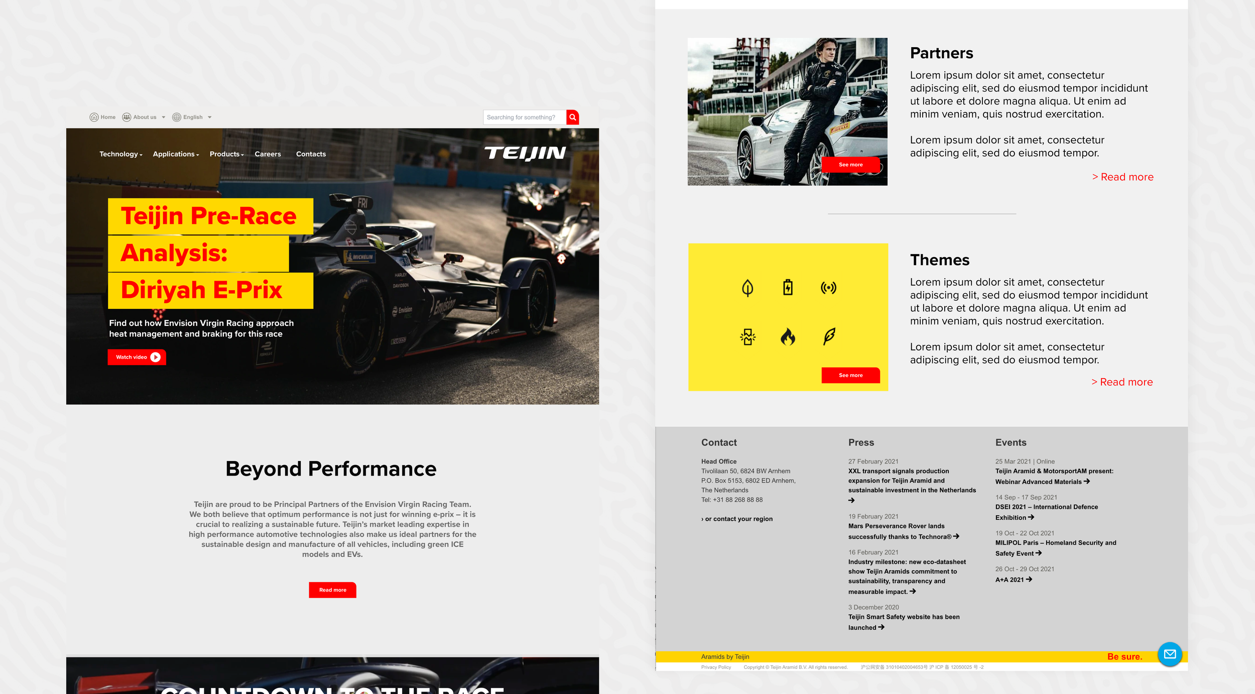 Final Website layouts