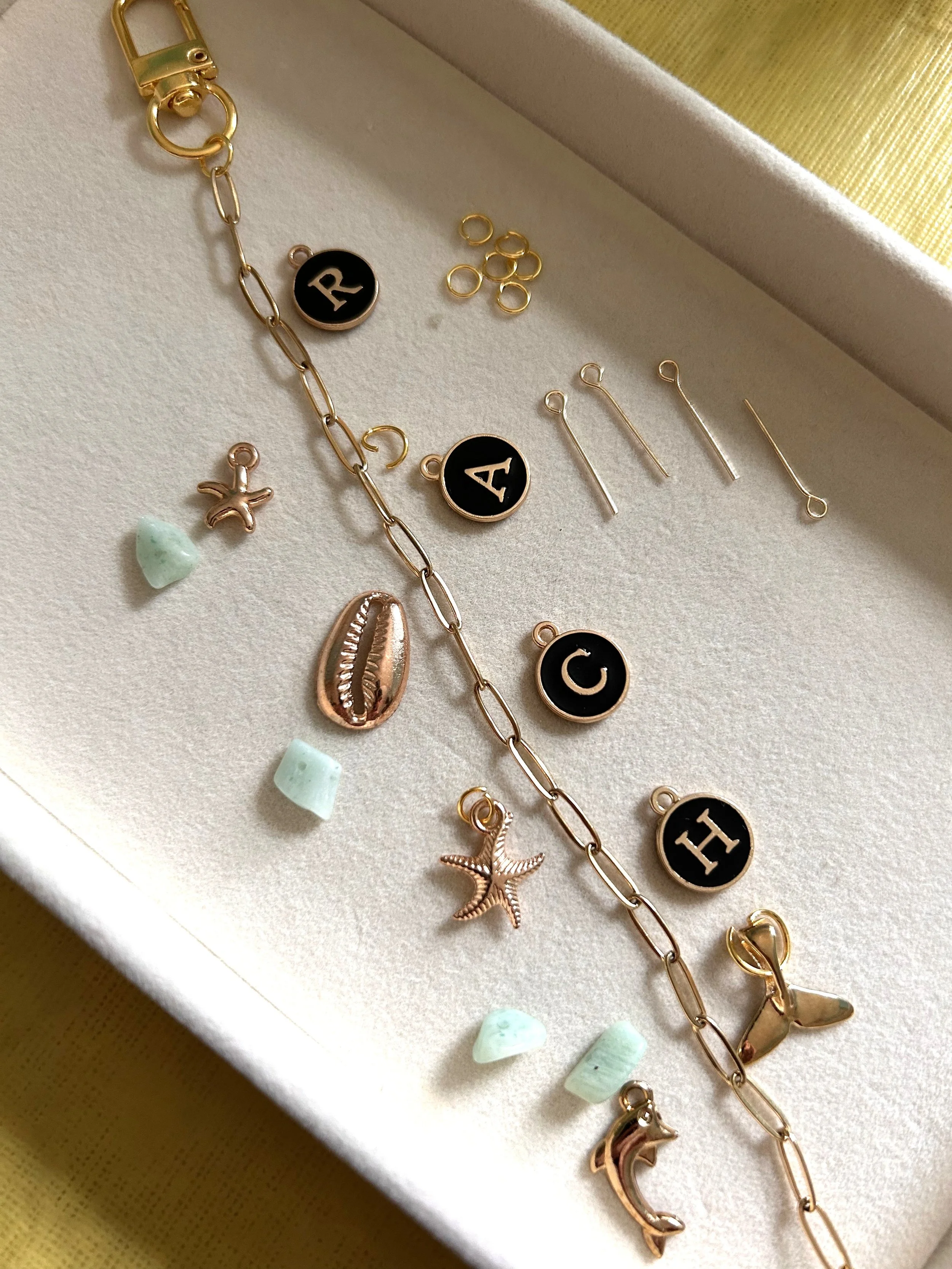 mobile charm bracelet and necklace making hen party