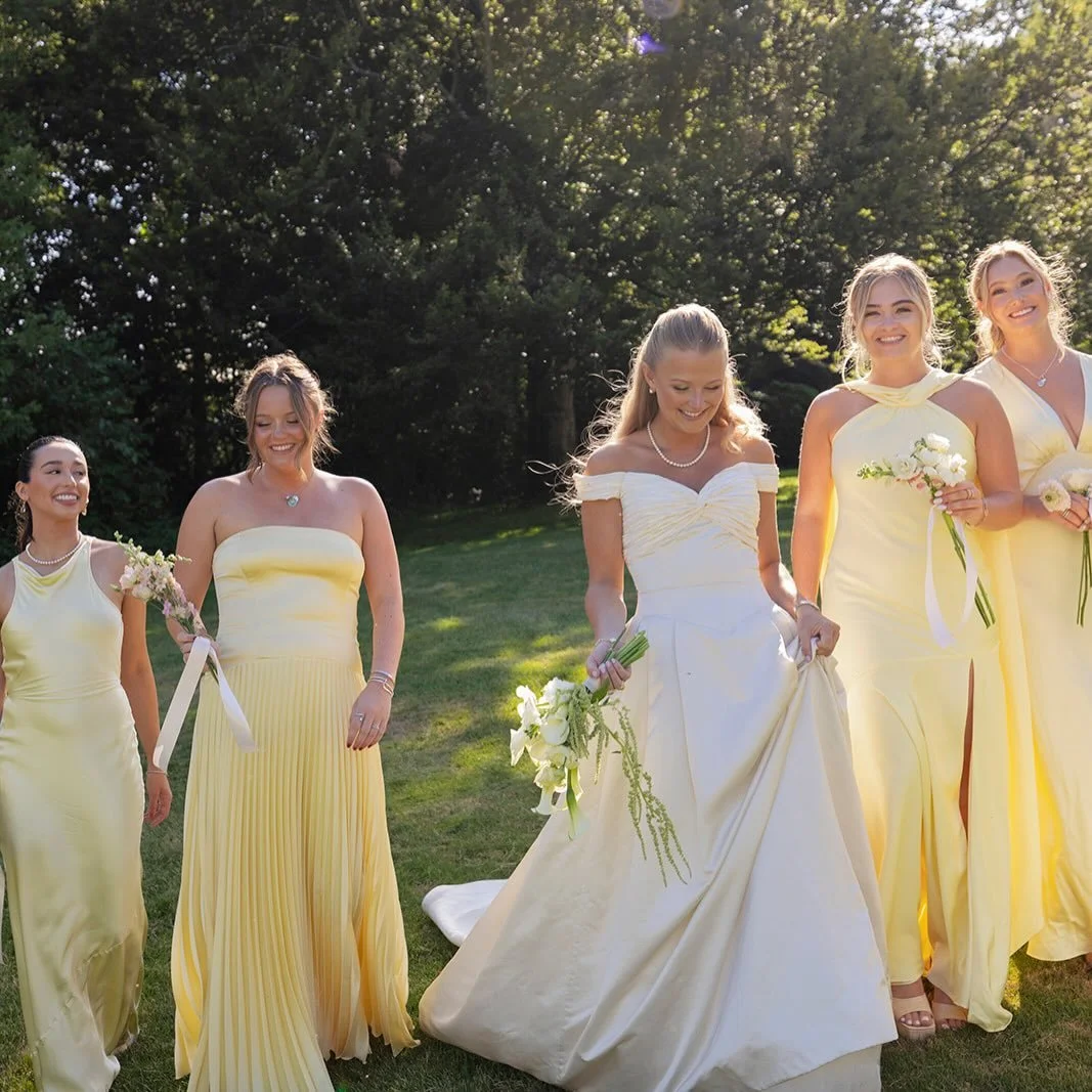 A soft wash of butter yellow.  Proof that bridesmaid style can feel elevated, editorial, timeless rather than trendy.

Venue: @equinoxresort 
Planning: @candicegrace_events 
Photography: @colettekuligphotography 
Videography: @thestudiovt 
Florals: @
