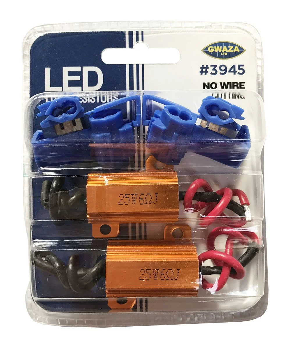 A pack of LED electrical connectors for trailers with blue, black, and red wires, and orange inline fuse holders.