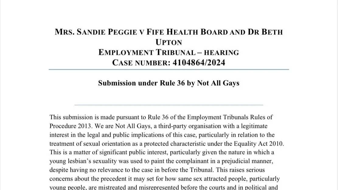 - Rule 36 Intervention - Sandie Peggie Tribunal