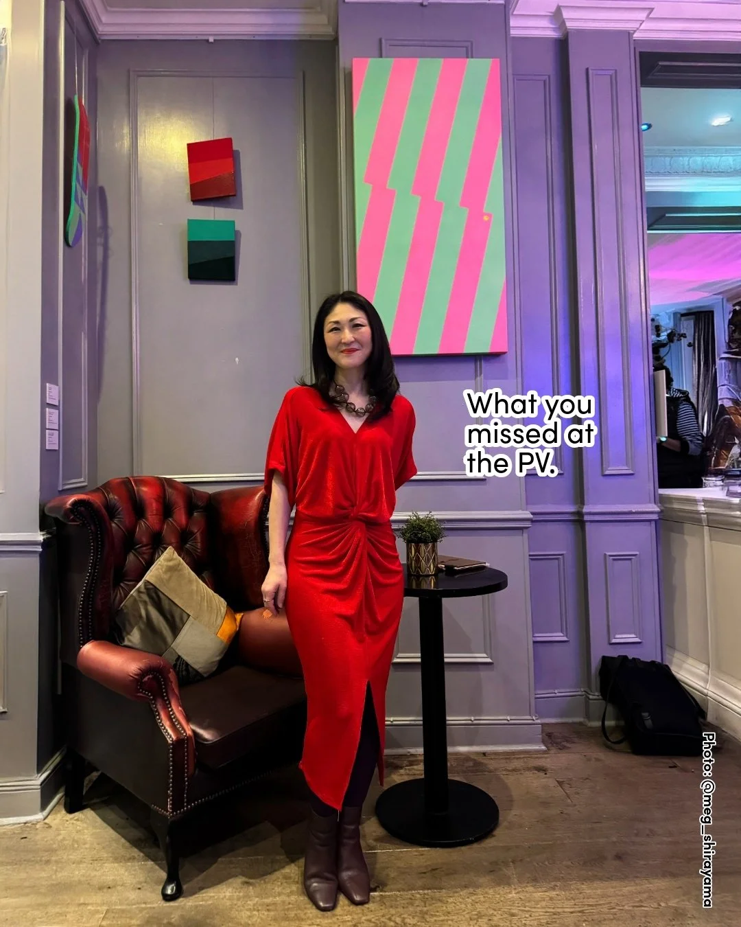 What you missed at the private view. I revealed in the speech:

💡 Viewing original artworks has been shown to lower the stress hormone cortisol

💡 New experiences like meeting people spark your brain, boosting creativity and focus.

💡 Every colour