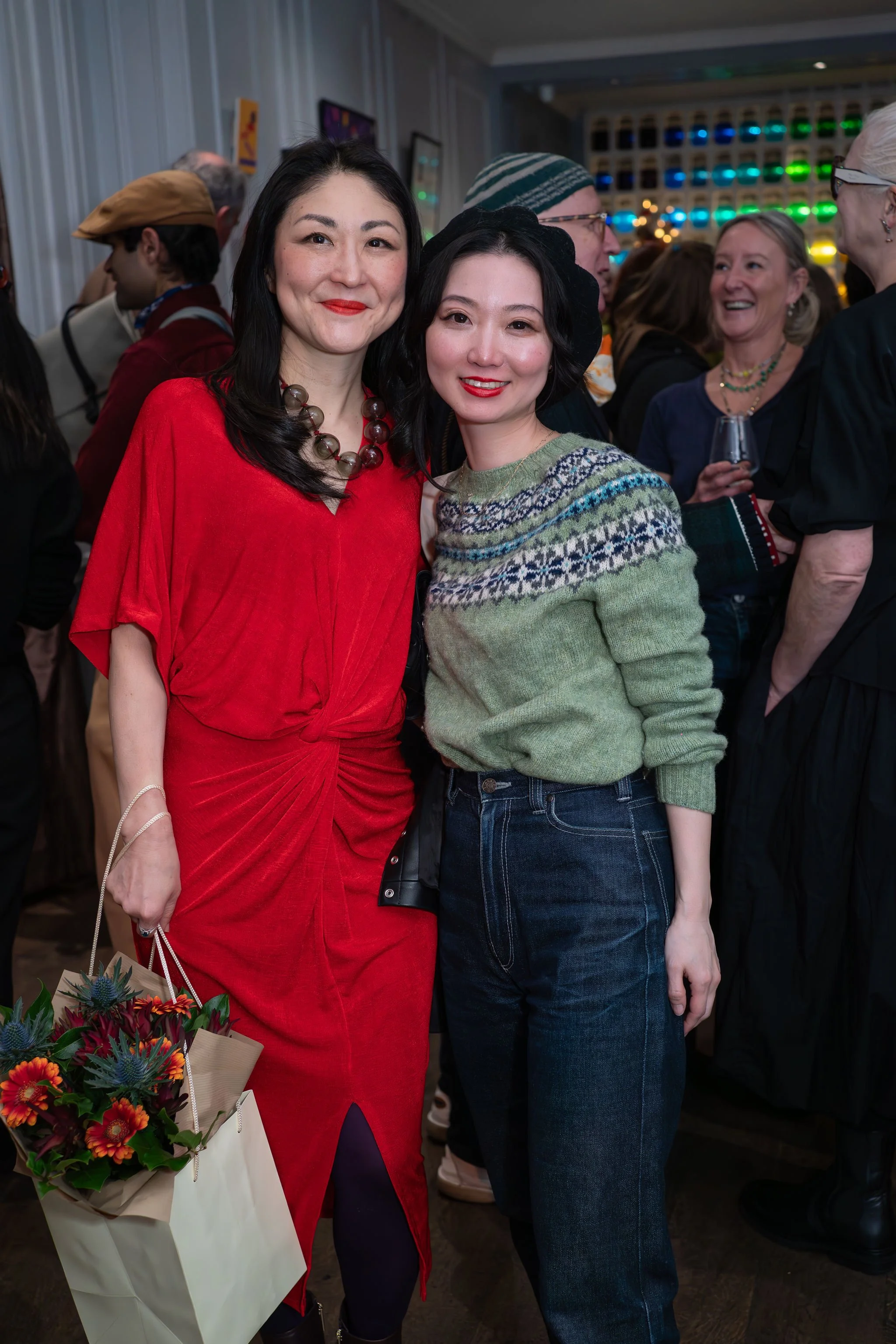 With artist Meg Shirayama (Photo by Elaine Potter)