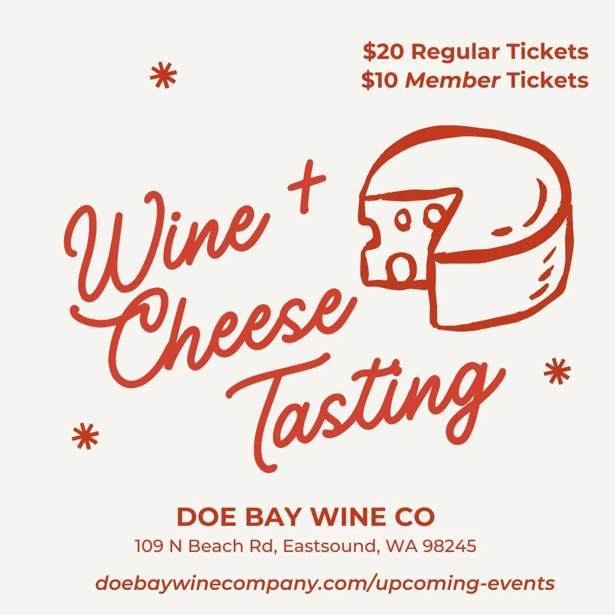 Wine & Cheese Tasting - Orcas Island