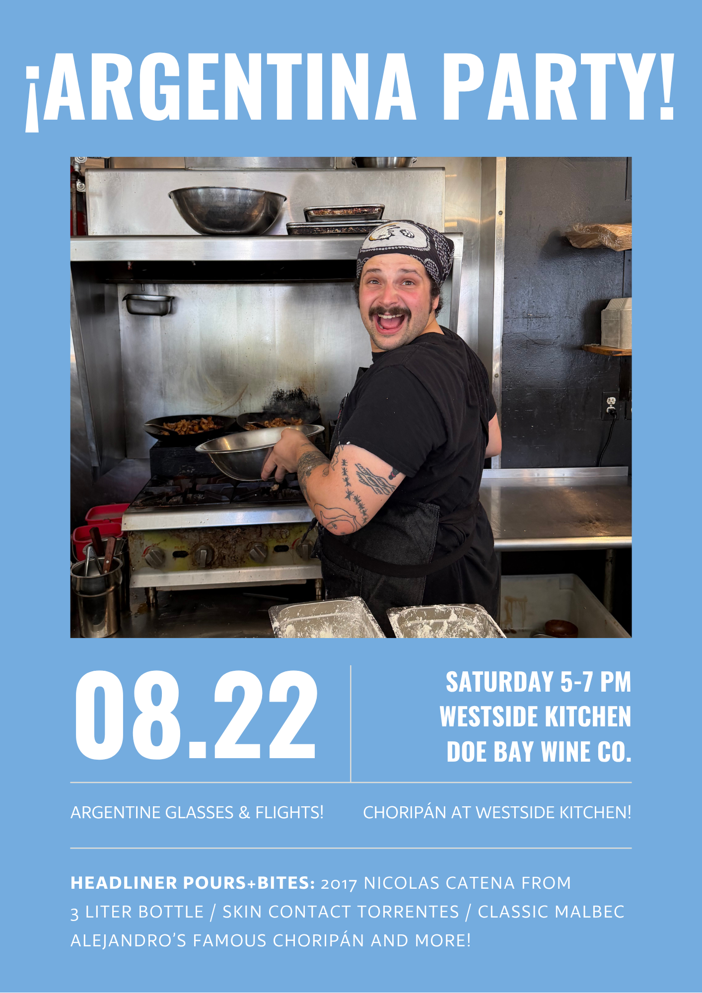Argentina Party at Westside Kitchen and Doe Bay Wine Company