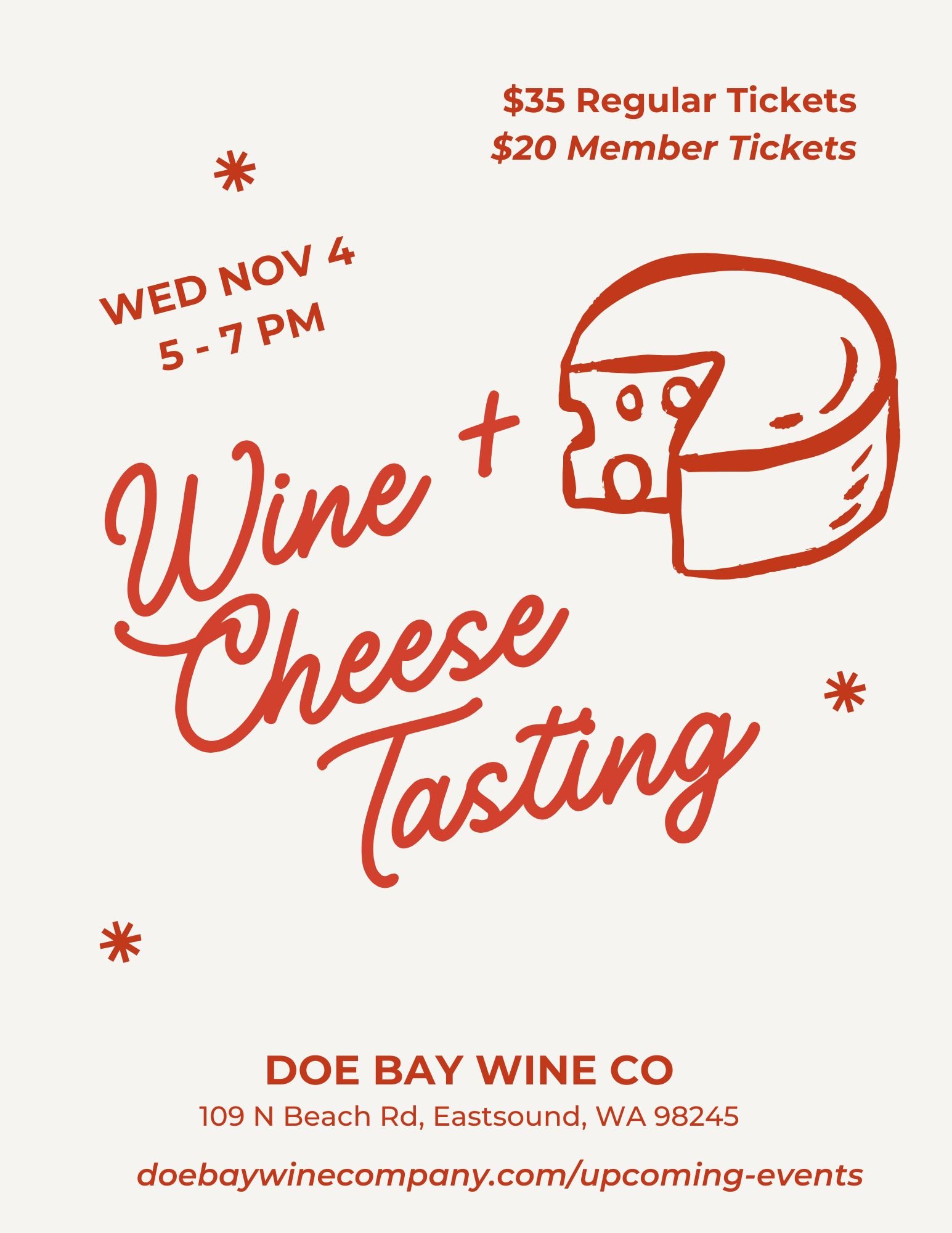 Wine &amp; Cheese Tasting - Orcas Island