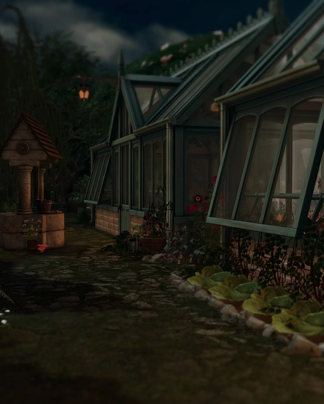 When the sun sets, Ashmoore Academy transforms into something otherworldly &ndash; lanterns flicker, shadows deepen, and the castle glows like a beacon of magic. The firepit burns softly, the greenhouses glimmer under the stars, and the night hums wi