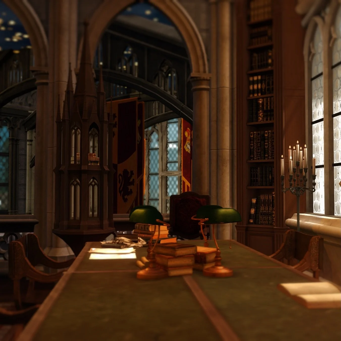 Wood-paneled walls, shelves climbing to the ceiling, and dust motes dancing in golden light &ndash; the library is a sanctuary of wisdom and wonder. A place to lose hours, to find answers, or simply to dream. 📚🪄

#sims4 #sims4cc #sims4build #simblr