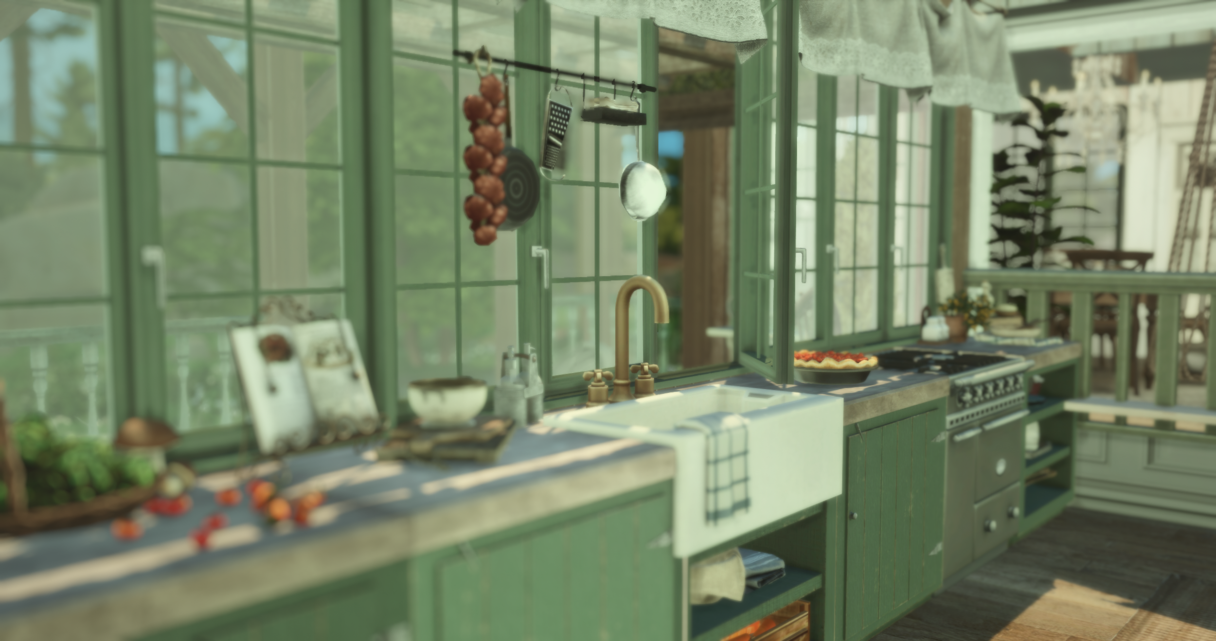 rustic kitchen recolor – Sims 4 buildings from Katesimblr