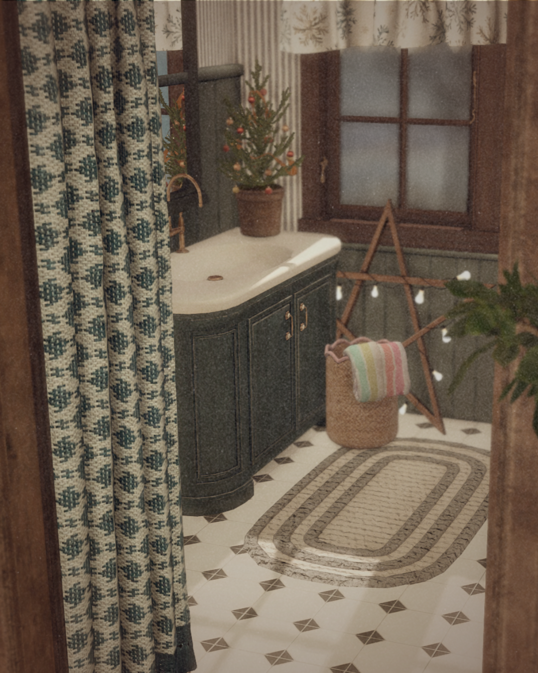 English Christmas Cottage (22).png