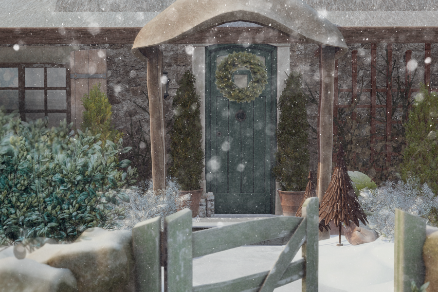English Christmas Cottage (53).png