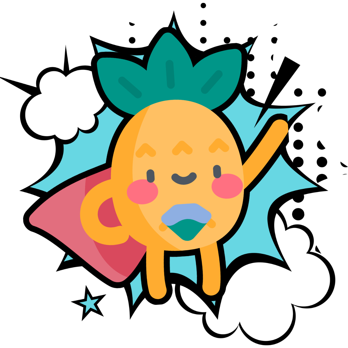 Zo the Pineapple as a superhero