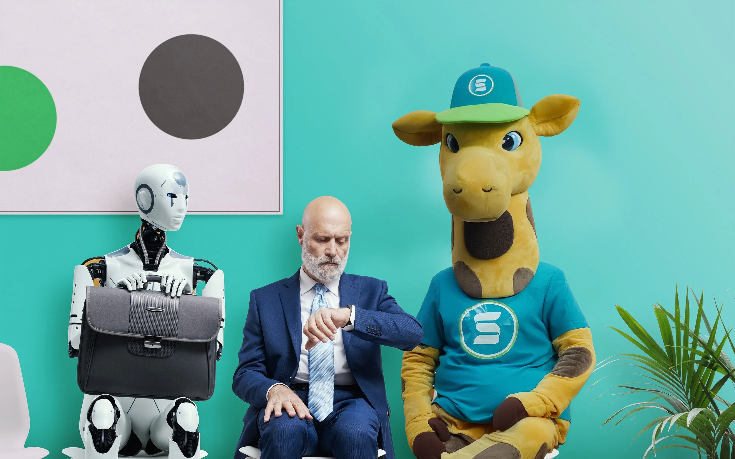Gefferson sitting next to man and AI