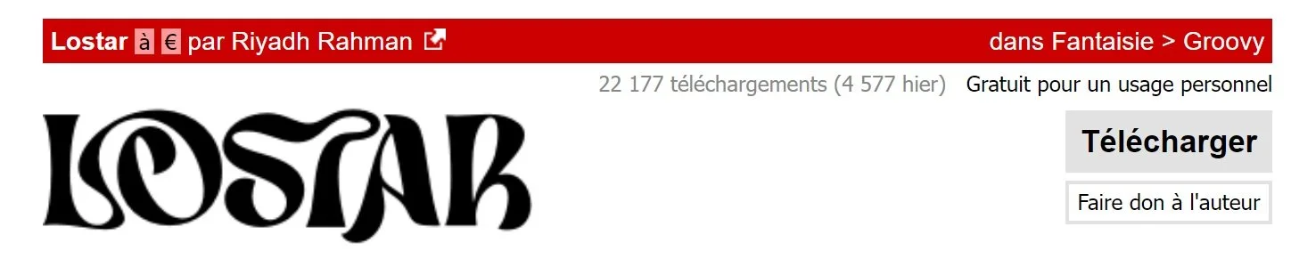 Screenshot du site Dafont.com. Intégrer une police, typographie, personnalisée ou de marque, en CSS sur son site Squarespace