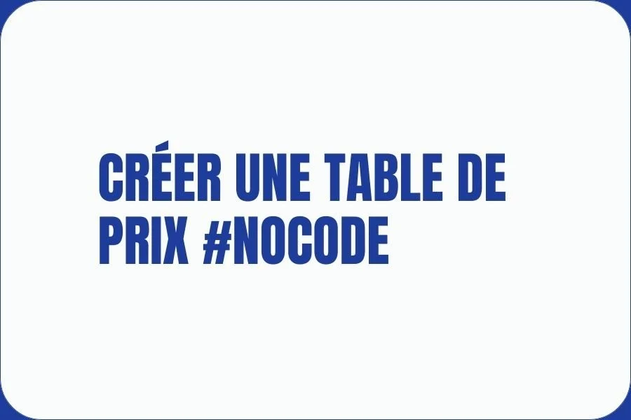 comment ajouter une table de prix à sa page de vente sur Squarespace ?