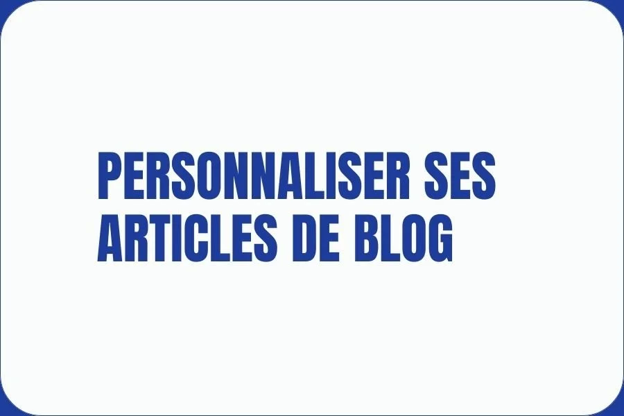 personnaliser ses articles de blog Squarespace