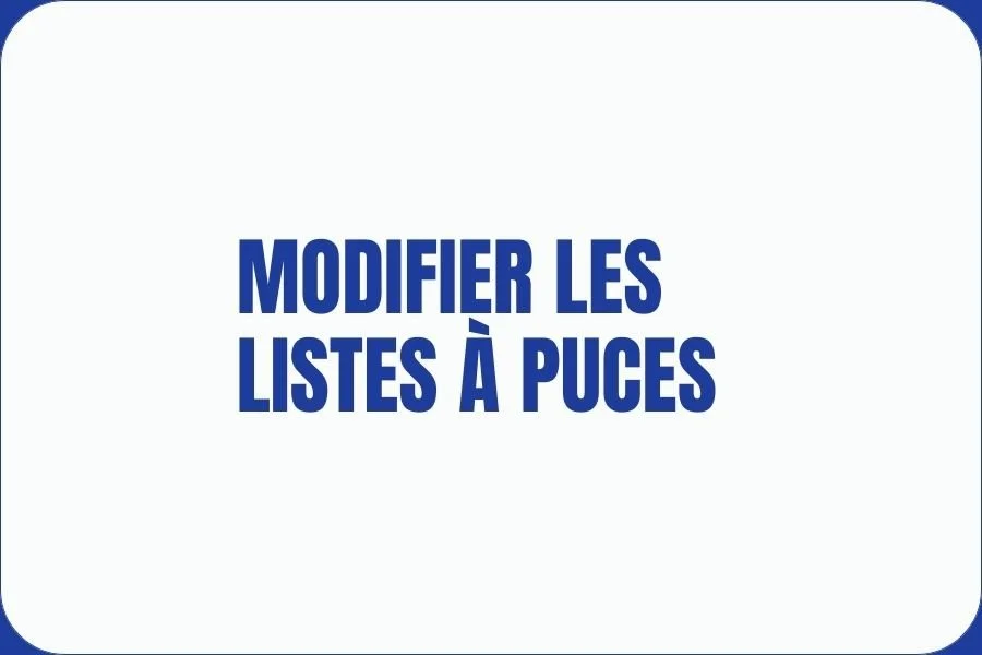 comment modifier les listes à puces sur Squarespace ?