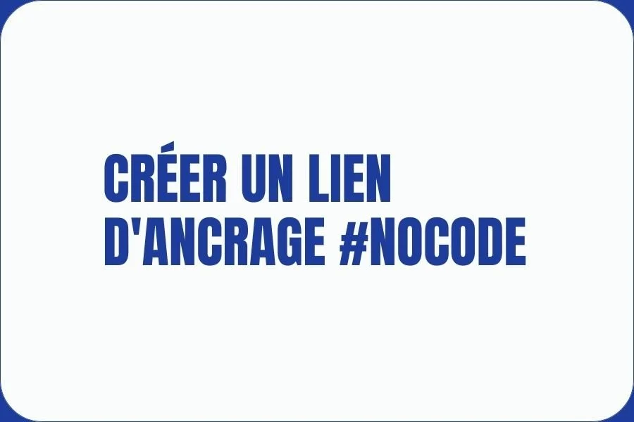 créer un lien d'ancrage sur son site Squarespace en no-code