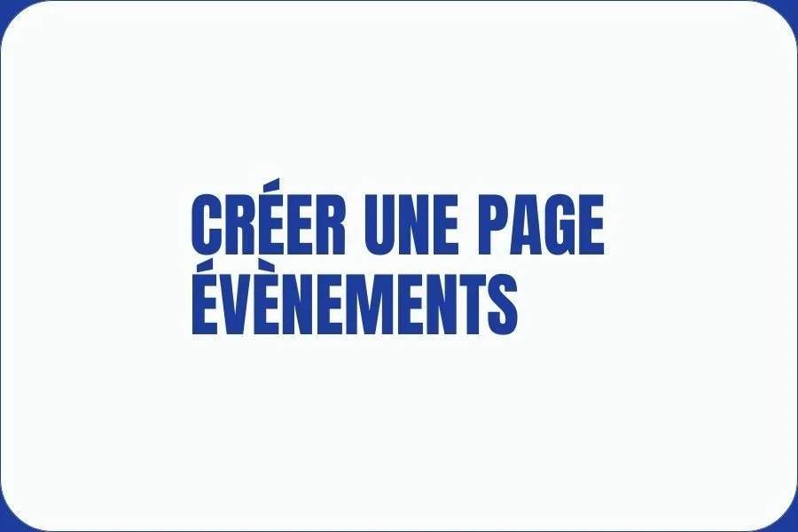 créer une page Évènements sur son site Squarespace