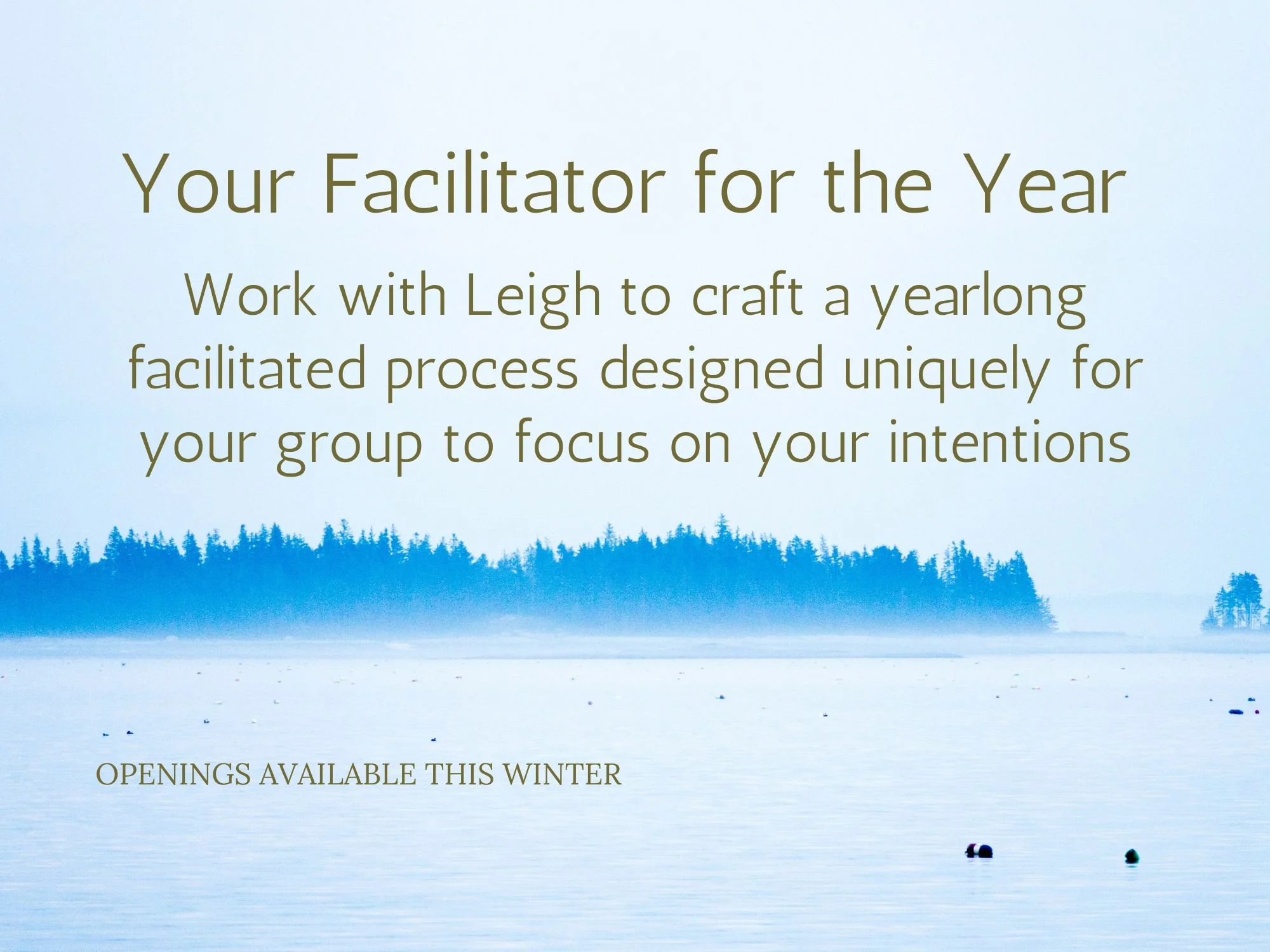 Your Facilitator for the Year
