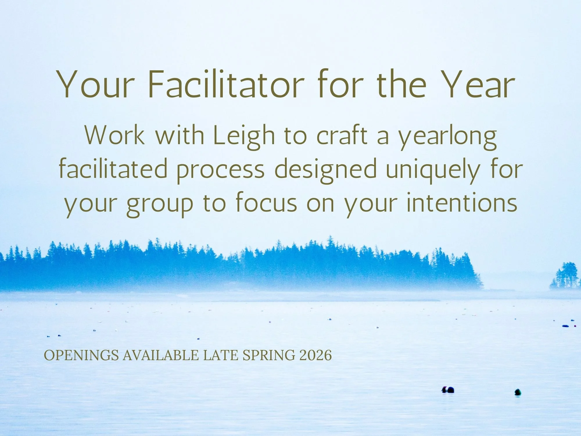 Your Facilitator for the Year