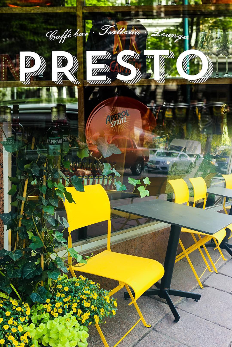 Ravintola Preston terassi. Tilasuunnittelu, hintaneuvottelut tavarantoimittajien kanssa. Uuden markiisin sekä kalusteiden hankinta.
